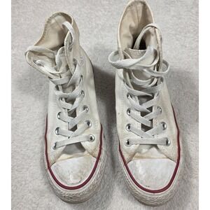 Converse Chuck Taylor High Top Womens 7 Mens 5 White Distressed M7650 Sneaker